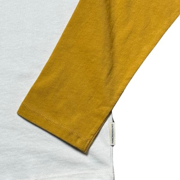 Outerknown Groovy Baseball Tee Men's Medium Sustainable 100% Bronze Cotton - Picture 4 of 9